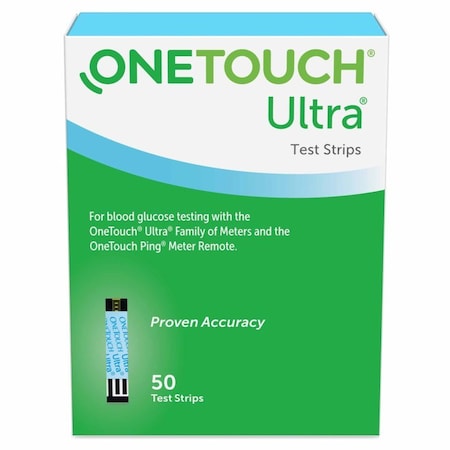 Onetouch Ultra Blue Blood Glucose Test Strips 50 Strips per Pack, 1200PK 022896